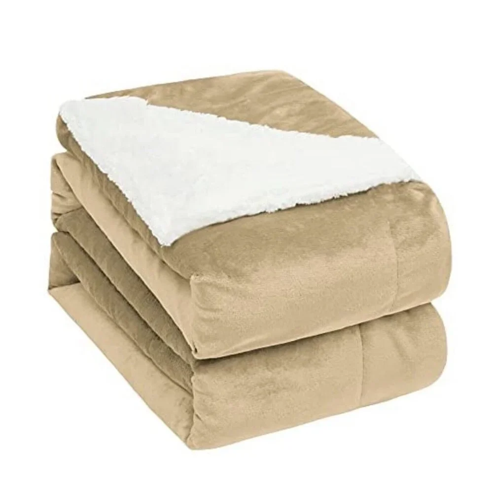 RONGTAI Sherpa Fleece Soft Fluffy Blanket Throw Lightweight Warm Blankets NWOT
